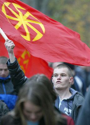 Андрей КЕЙЛИН во время «Русского марша». Ставрополь, 2006 год