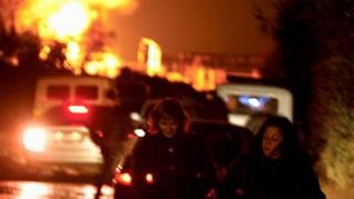 Пожар на газозаправочной станции в Ставрополе