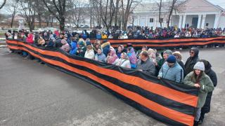 Патриотический флешмоб прошёл в станице Григорополисской на Ставрополье
