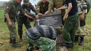 «Русские витязи» установили памятники ставропольцам, погибшим в Смоленской области во время ВОВ