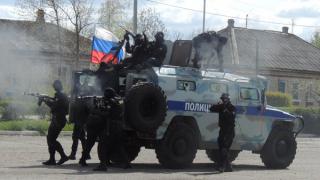 Ставропольские омоновцы провели показательное выступление в селе Дивном