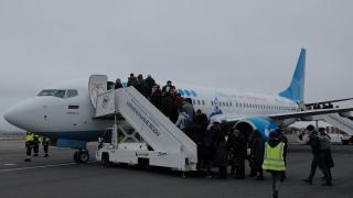 Самолёт со ставропольским логотипом приземлился в аэропорту Минеральные Воды