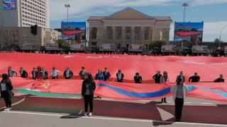 В Ставрополе развернули самое большое в мире Знамя Победы