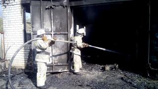 В станице Курской сгорел магазин, один человек пострадал