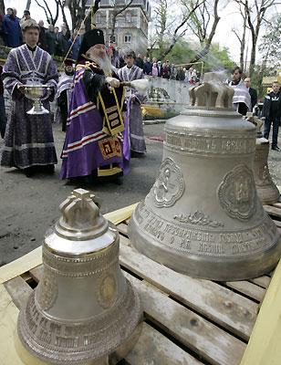 В Свято-Преображенском храме на Ставрополье зазвонили новые колокола