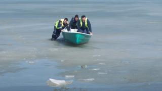 108 рыбаков оказались на оторвавшейся льдине на водохранилище в Ставропольском крае