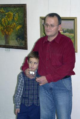 Дмитрий Поландов с сыном Димой