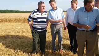 Губернатор проверил жатву на полях Кочубеевского района Ставрополья