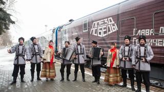 Железнодорожный вокзал Ставрополя посетил передвижной музей «Поезд Победы»