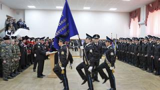 Штандарт президента России «Лучший казачий кадетский корпус» прибыл в Ставрополь