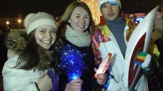 Ставропольские факелоносцы приняли участие в эстафете Олимпийского огня в Липецке