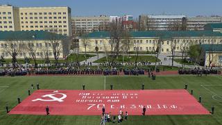 Самая большая копия Знамени Победы в Ставрополе попала в Книгу рекордов России