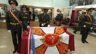 Церемония крепления к древку полотнища Боевого знамени состоялась в Ставрополе