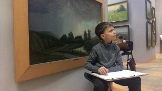Ставропольские школьники учатся живописи на примере пейзажей П. Гречишкина