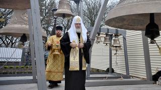 Святейший Патриарх Кирилл освятил звонницу Казанского собора в Ставрополе