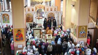Святыни из Греции доставили на торжественную Божественную литургию в Михайловск