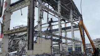 На Невинномысской ГРЭС провели уникальную операцию по демонтажу здания парогазовой установки