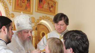 Епископ Кирилл освятил храм православного детского сада «Вера. Надежда. Любовь»