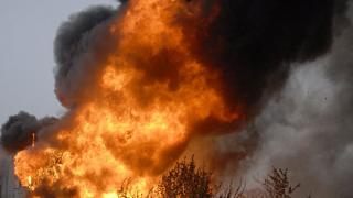 Пожарные пять часов тушили горящее поле около Ставрополя